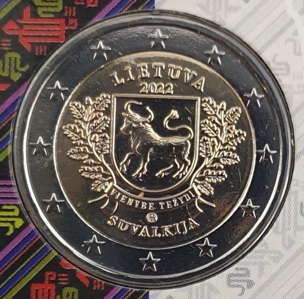 Lituanie - 2 Euro 2022, "Suvalkija", (Coin Card)