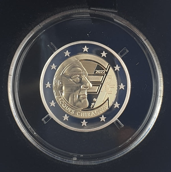 France - 2 Euro 2022, Jacques Chirac 1932 - 2019, SOYEZ LA PREUVE
