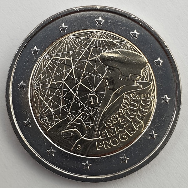 Allemagne - 2 euros 2022 G, 35 ans du programme Erasmus, non circulée