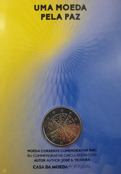 Portugal - 2 Euros 2023, Paix entre les peuples, (Carte à pièces)