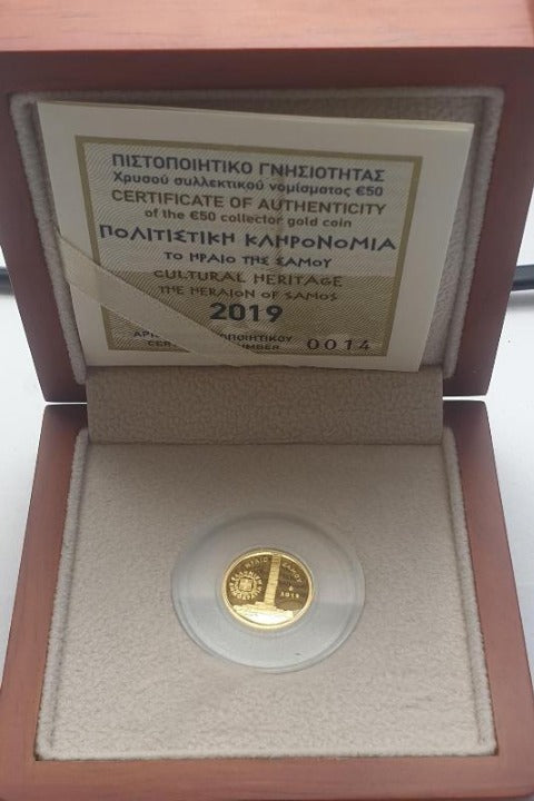 Grèce - 50 euros 2019, Héraion de Samos, qualité or.