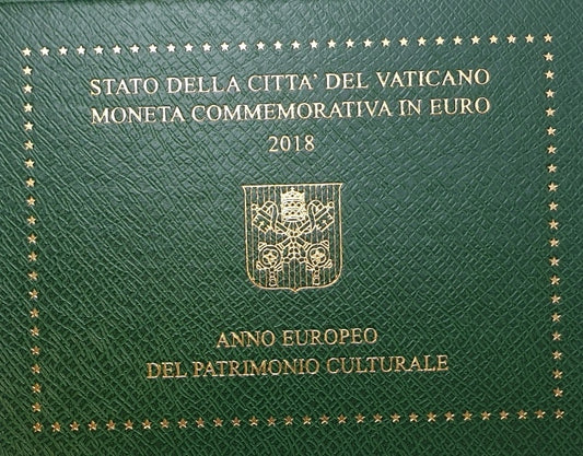Vatican - 2 euros 2018, Année européenne du patrimoine culturel (carte-monnaie)