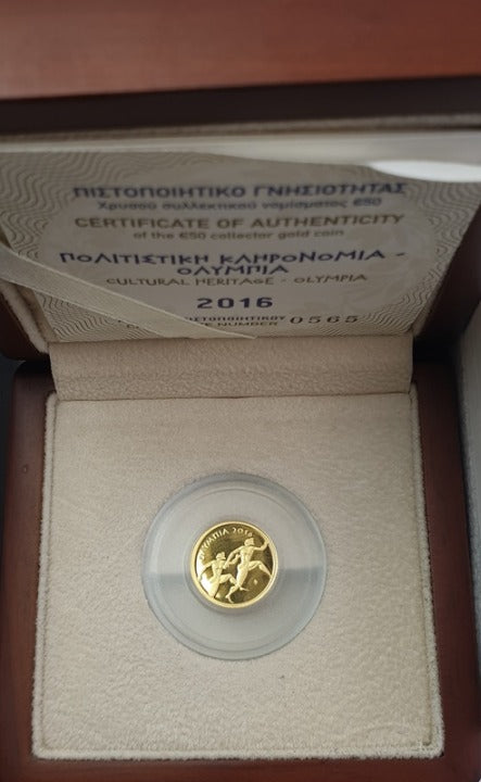 Grèce - 50 euros 2016, Patrimoine culturel « Olympia », Médaille d'or
