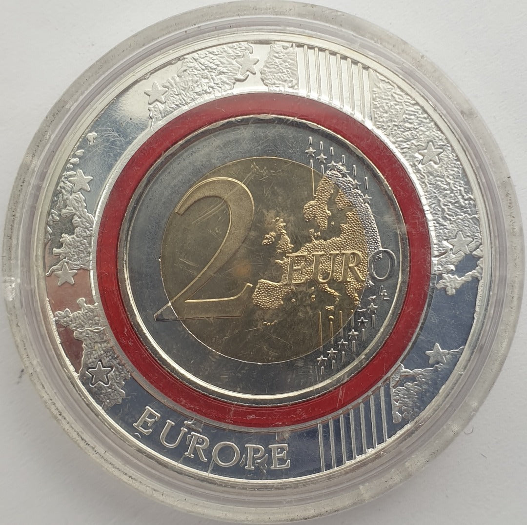 Espagne - 2 euros 2017, étui rouge argenté