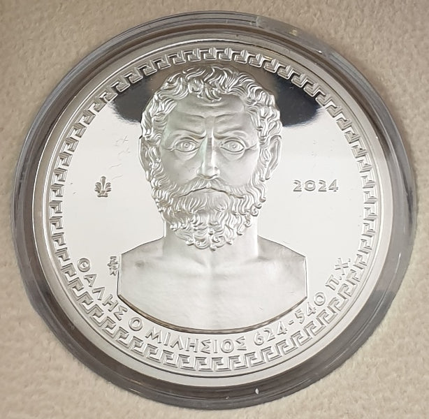 Grèce - 10 euros 2024, Thalès de Milet, Belle Épreuve en argent