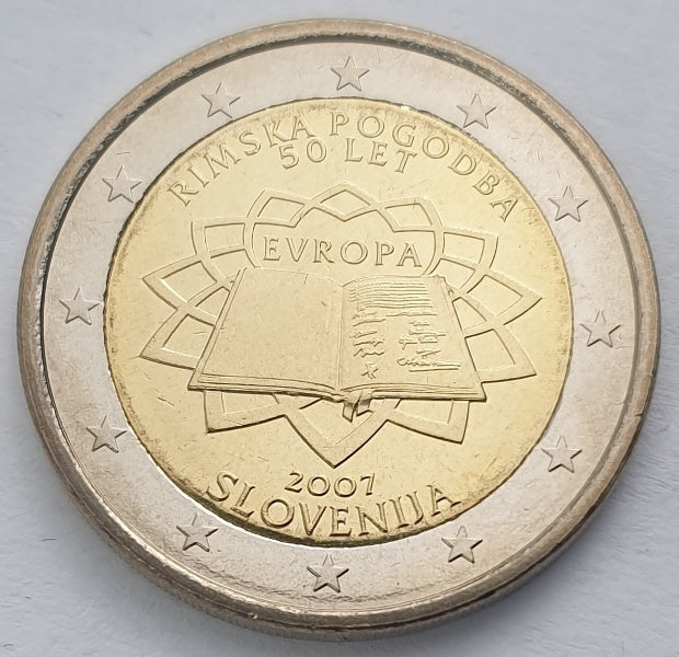 Slovénie - 2 euros (50 ans du traité de Rome 2007), non circulé