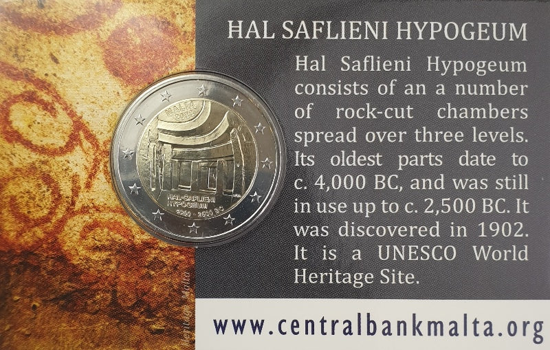 Malte - 2 Euro 2022, Hal Saflieni Basement, (Coin Card)