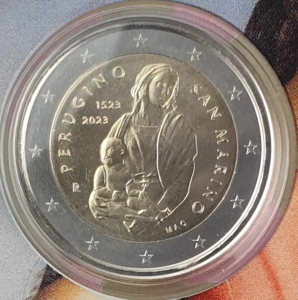 Saint-Marin - 2 Euro 2023, Pérugin, (Coin Card)