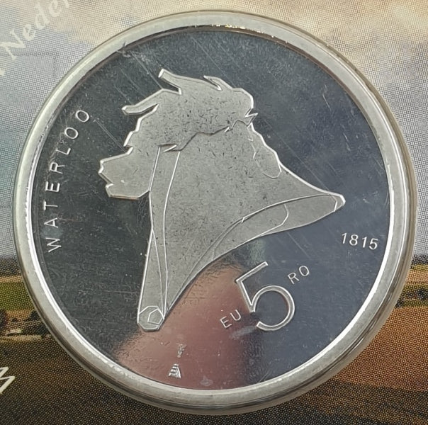 Pays-Bas - 5 euros 2015, 200e anniversaire de la bataille de Waterloo (carte-pièce)