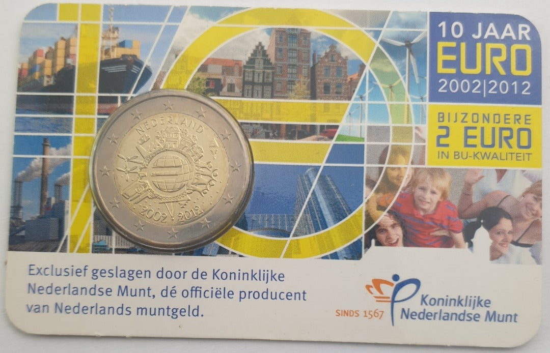 Pays-Bas - 2 euros 2012, Beatrix 10 ans Euro Cash (carte à pièces)