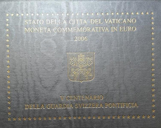 Vatican - 2 euros 2006, Centenaire V de la Garde suisse, (Carte-pièce)