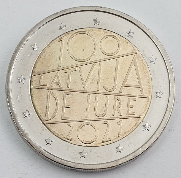 Lettonie - 2 euros 2021, non circulée