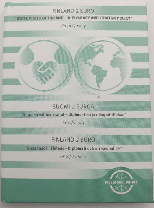 Finlande - 2 euros 2025, Diplomatie et politique étrangère (Preuve)