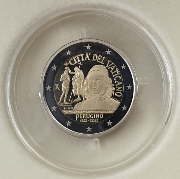 Vatican - 2 Euro 2023, Pietro Perugino, BE