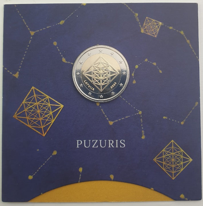 Lettonie - 2 Euro 2024, Pazuris (Coin Card)