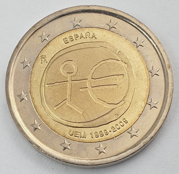 Espagne - 2 euros (UEM 2009), non circulé