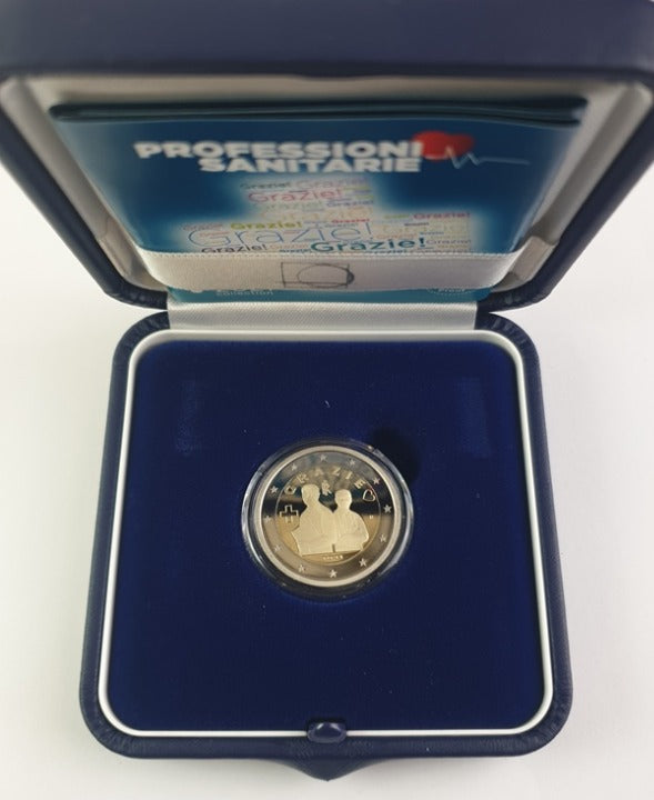 Italie - 2 Euro 2021, Professions de santé, Preuve