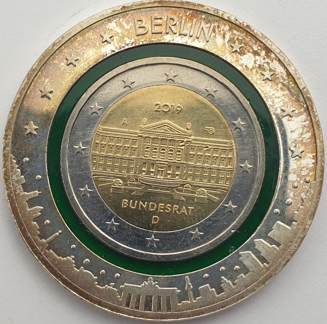 Allemagne - 2 euros 2017 D, étui vert argenté