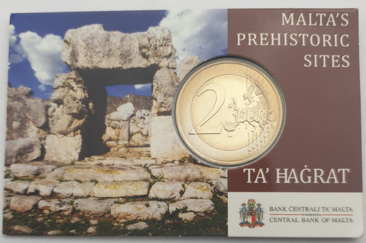 Malte - 2 Euro 2019, Temples TA' ĦAĠRAT, (Coin Card)