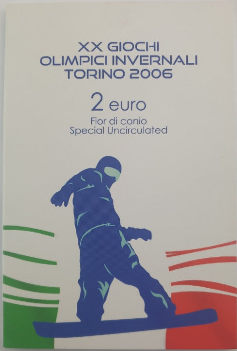 Italie - 2 euros 2006, Jeux olympiques d'hiver de Turin, Carte à pièces