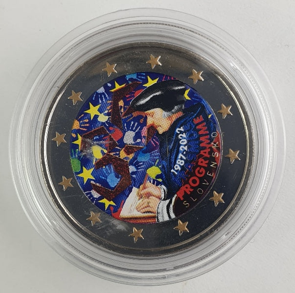Slovaquie - 2 euros 2022 (35 ans du programme Erasmus), couleur, non circulée