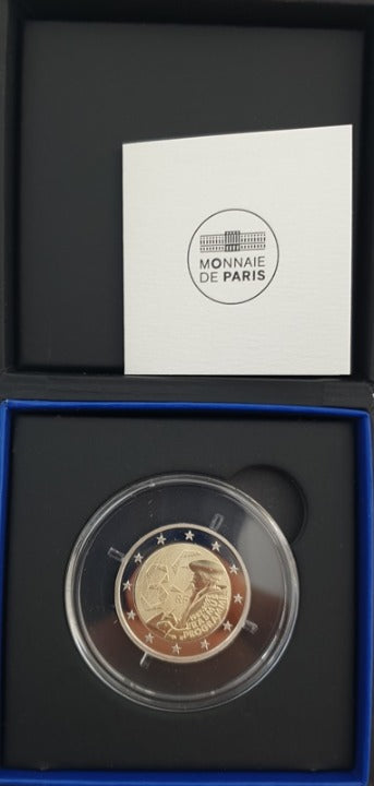 France - 2 euros 2022, 35 ans du programme Erasmus, Preuve