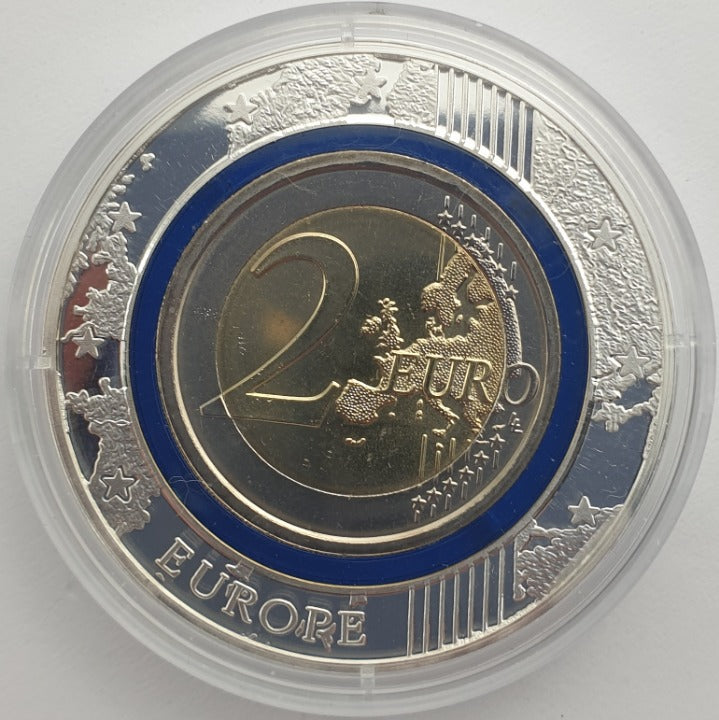 Saint-Marin - 2 euros 2017, étui bleu clair argenté