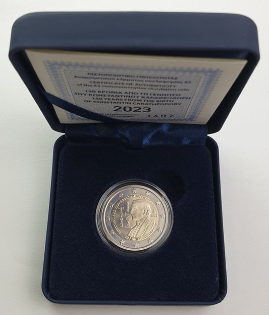 Grèce - 2 euros 2023, 150e anniversaire de la naissance de Constantin Carathéodore, ÉPREUVE
