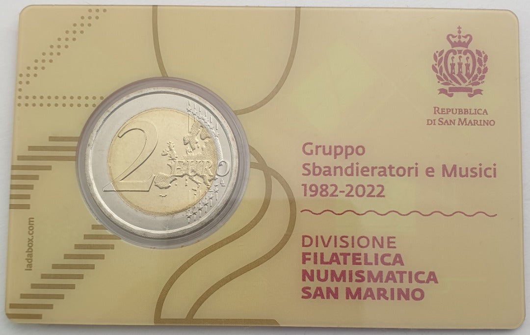 Saint-Marin - 2 euros 2022, 2e type, (carte à pièces)