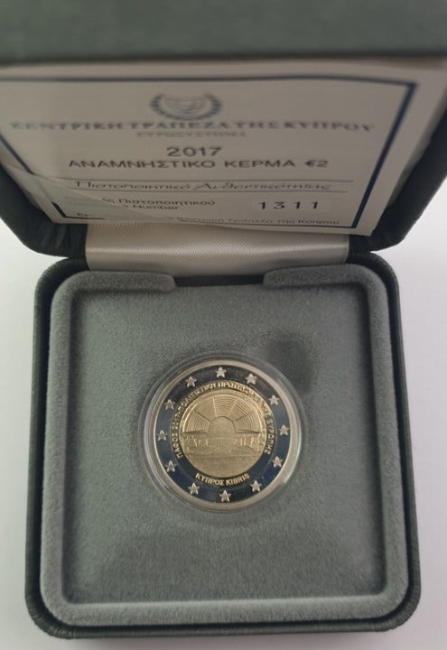 Chypre - 2 Euro 2017, Capitale européenne de la culture, PREUVE
