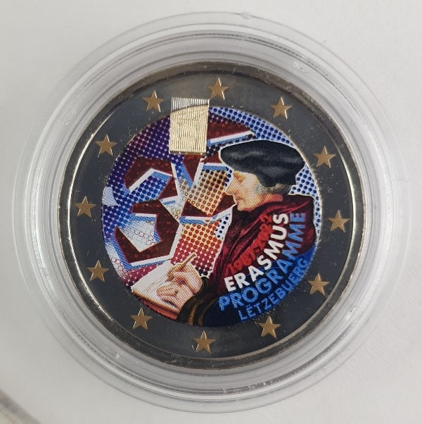 Luxembourg - 2 euros 2022 (35 ans du programme Erasmus), couleur, non circulée
