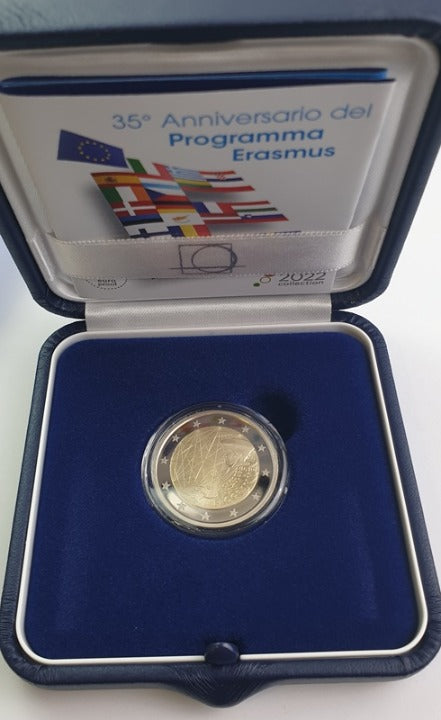 Italie - 2 euros 2022, 35 ans du programme Erasmus, PREUVE