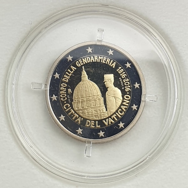 Vatican - 2 Euro 2016, 2e anniversaire de la Gendarmerie vaticane, ÉPREUVE