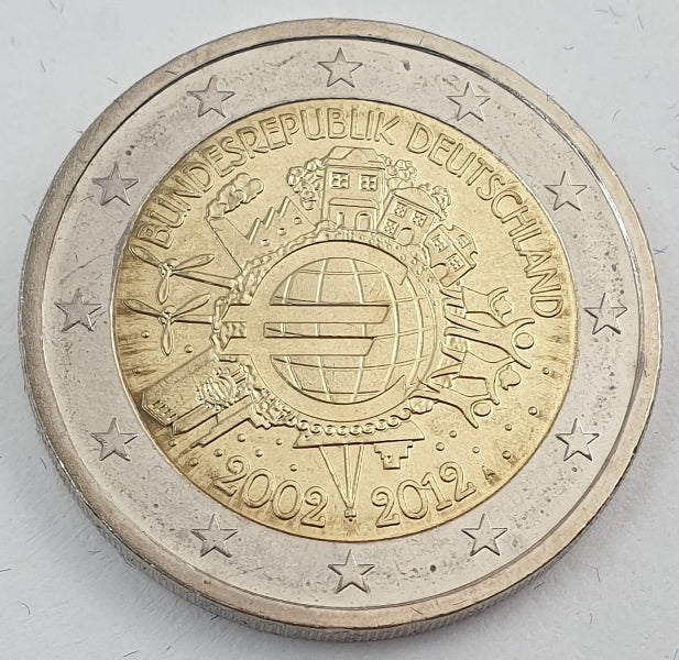 Allemagne - 2 euros A (Dix ans de l'euro 2002-2012), non circulé