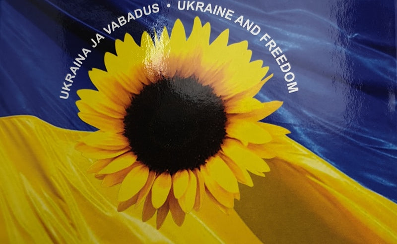 Estonie - 2 euros 2022, Ukraine et Liberté (carte à pièces)