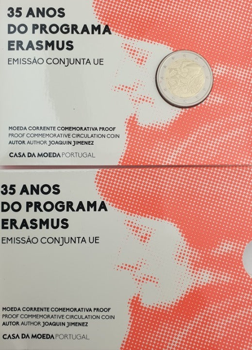 Portugal - 2 euros 2022, 35 ans du programme Erasmus, PREUVE