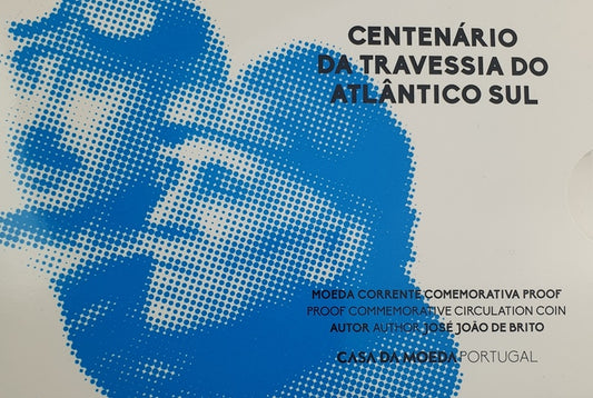 Portugal - 2 Euro 2022, Année célébrant le centenaire de la traversée de l'Atlantique Sud, PREUVE