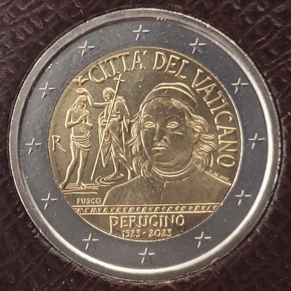 Vatican - 2 Euro 2023, Pietro Pérugin, (Carte Coin)