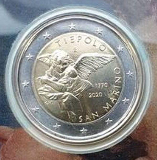 Saint-Marin - 2 Euro 2020, Giambattista Tiepolo, (Coin Card)