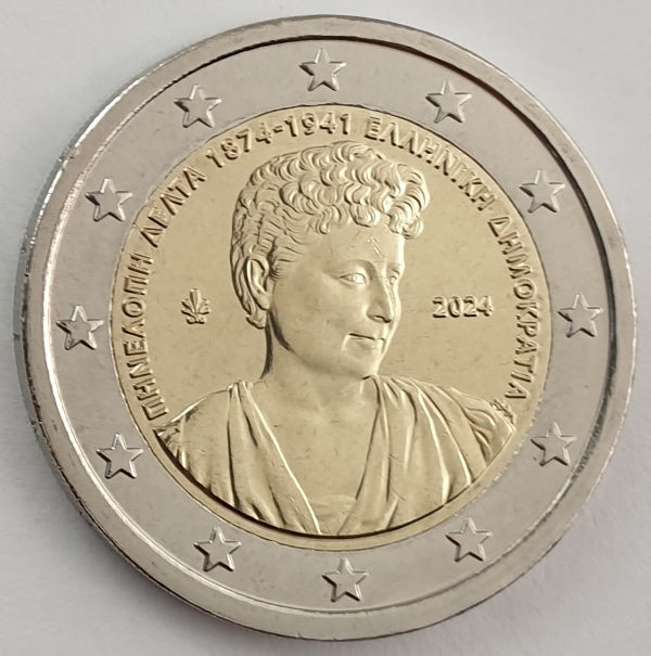Grèce - 2 euros 2024, 150 ans de la naissance de Pénélope Delta, non circulée