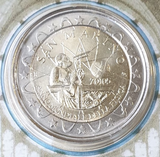 Saint-Marin - 2 Euro 2005, Année internationale de la physique, Galilée