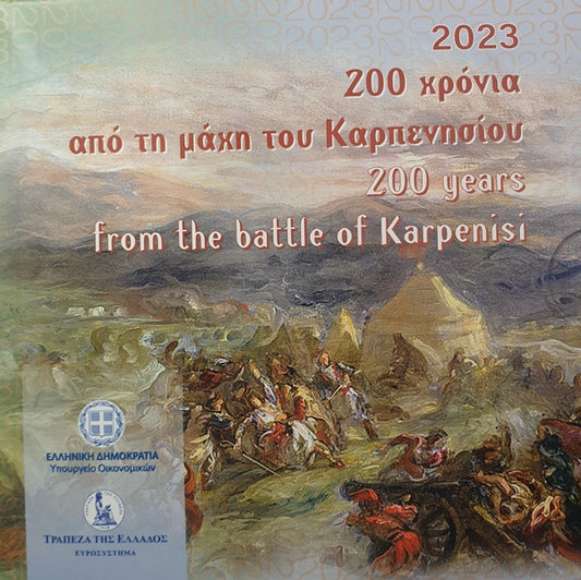 Grèce - 5 euros 2023, 200e anniversaire de la bataille de Karpenisi, argent, qualité supérieure (sous blister)