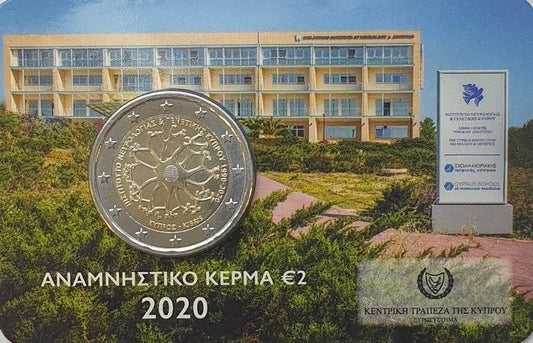 Chypre - 2 euros 2020, non circulée, BU (carte-pièce)
