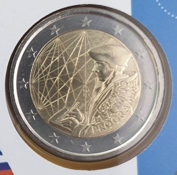 Italie - 2 euros 2022, 35 ans du programme Erasmus, BU (Carte à pièces)