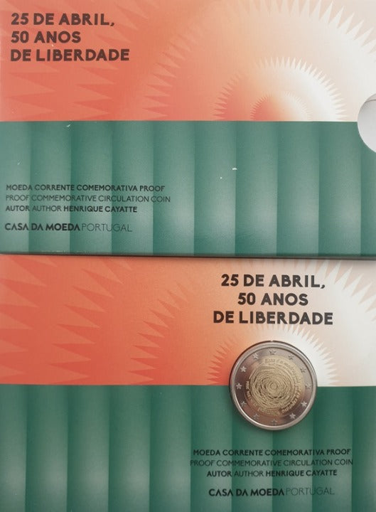 Portugal - 2 Euro 2024, 50 ans de la Révolution des Œillets, PREUVE