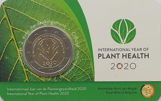Belgique - 2 euros 2020, Année internationale de la santé des végétaux (carte à pièces)
