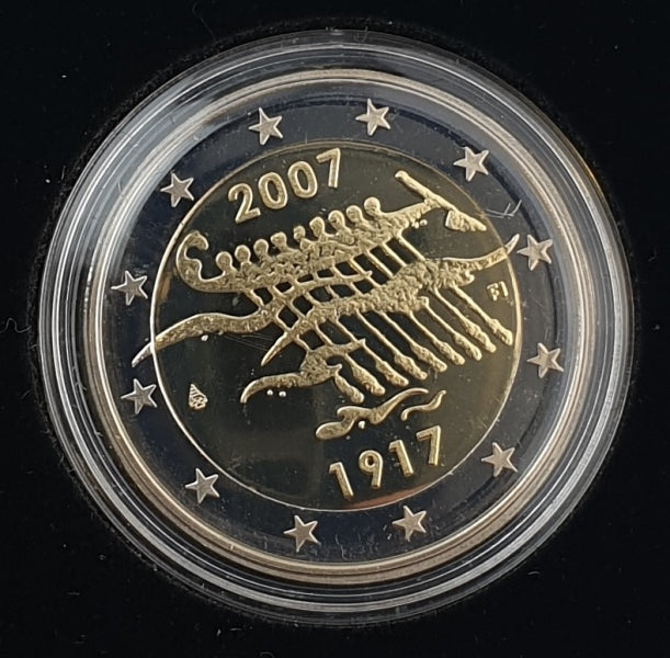 Finlande - 2 euros 2007, 90 ans d'indépendance, preuve