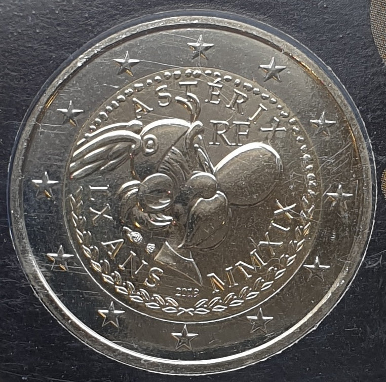 France - 2 Euro 2019, Astérix, (Carte à pièces)