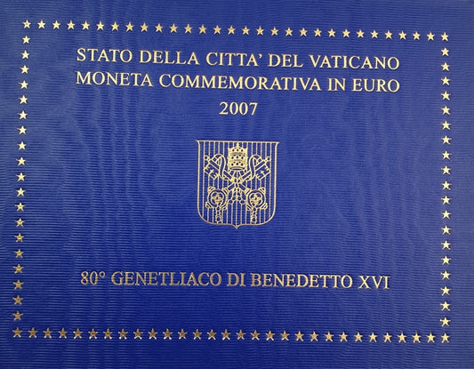 Vatican - 2 euros 2007, 80e anniversaire de Sa Sainteté Benoît XVI (carte-pièce)