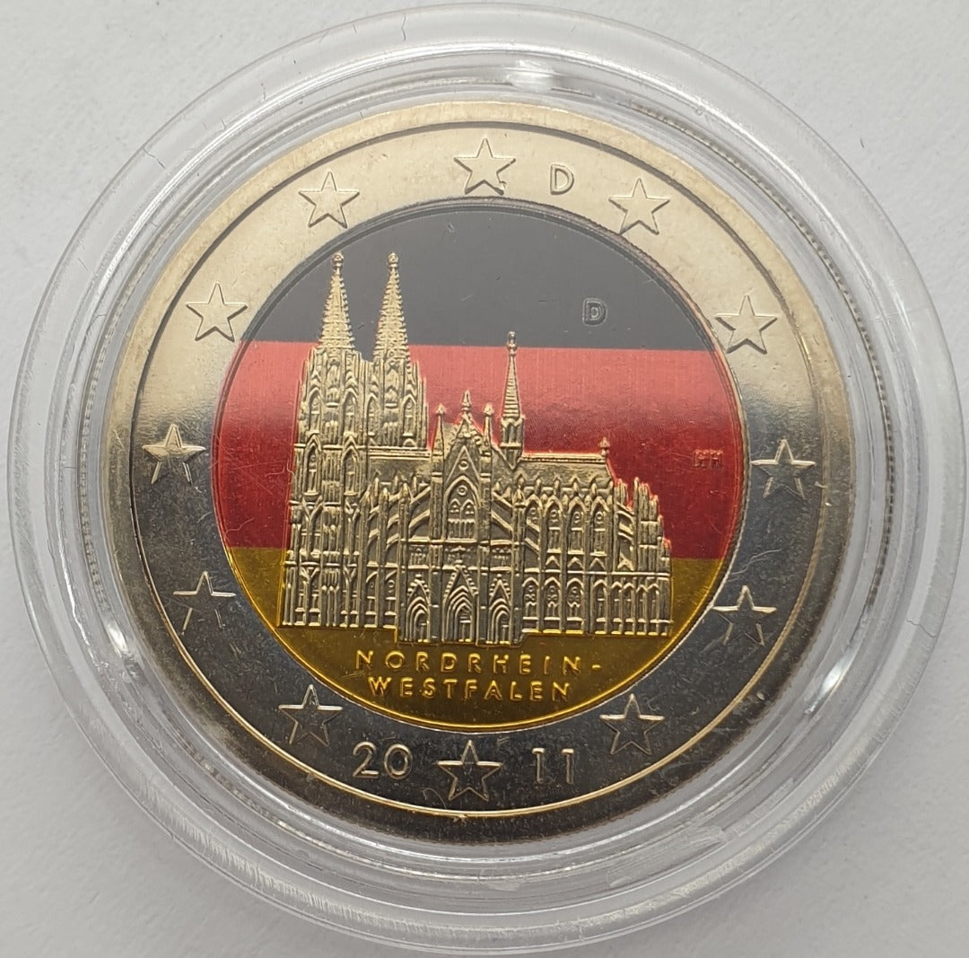 Allemagne - 2 Euro 2011, Cathédrale de Cologne, Couleur